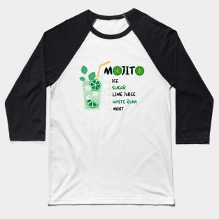 Mojito Cocktail Baseball T-Shirt